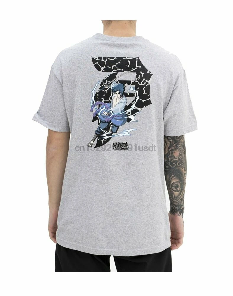 Футболка Primitive x Naruto Sasuke грязный P для занятий спортом | Мужская одежда