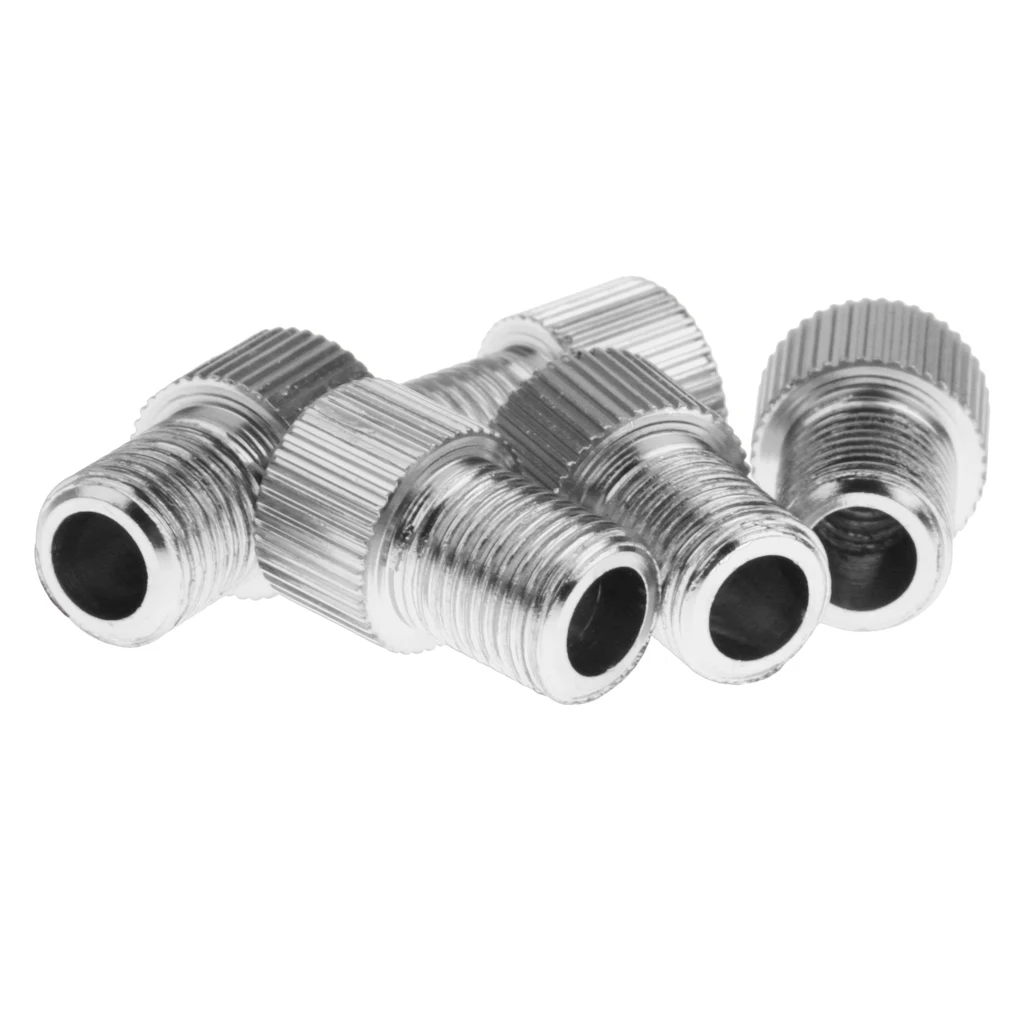 Silver 5 шт. прочный Presta to Schrader переходник клапана конвертер разъем насоса велосипеда - Цвет: Silver