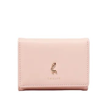 

Women Wallet Buckle Faux Leather Small Wallets Holder Clutch Card Coin Package Lady Purse PU Trifold