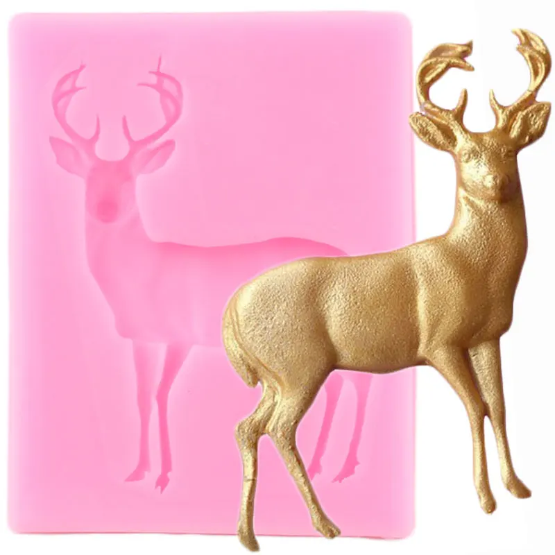 Sugarcraft Deer Silicone Mold Fondant Molds Cake Decorating Tools Chocolate Gumpaste Mold Candy Clay Cake Border Decoration