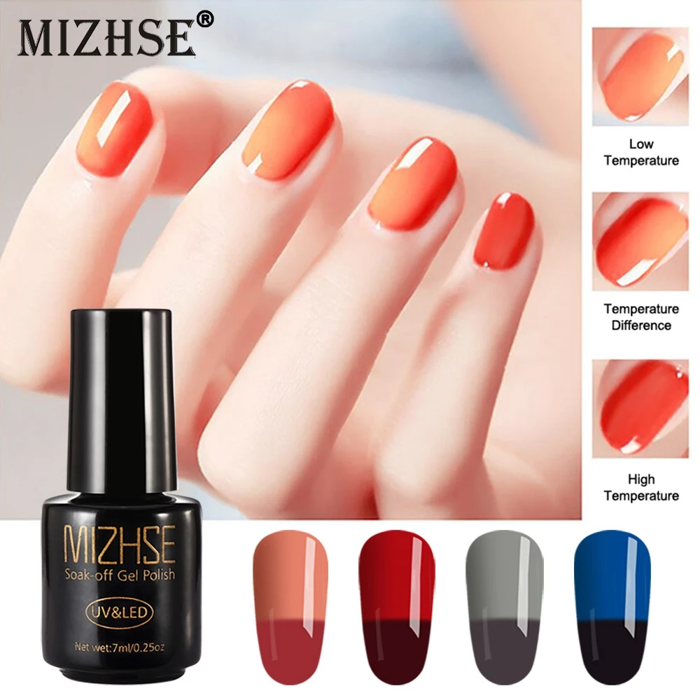 MIZHSE термальный Гель-лак для ногтей Lakiery Hybrydowe изменяющий Цвет гель Vernis