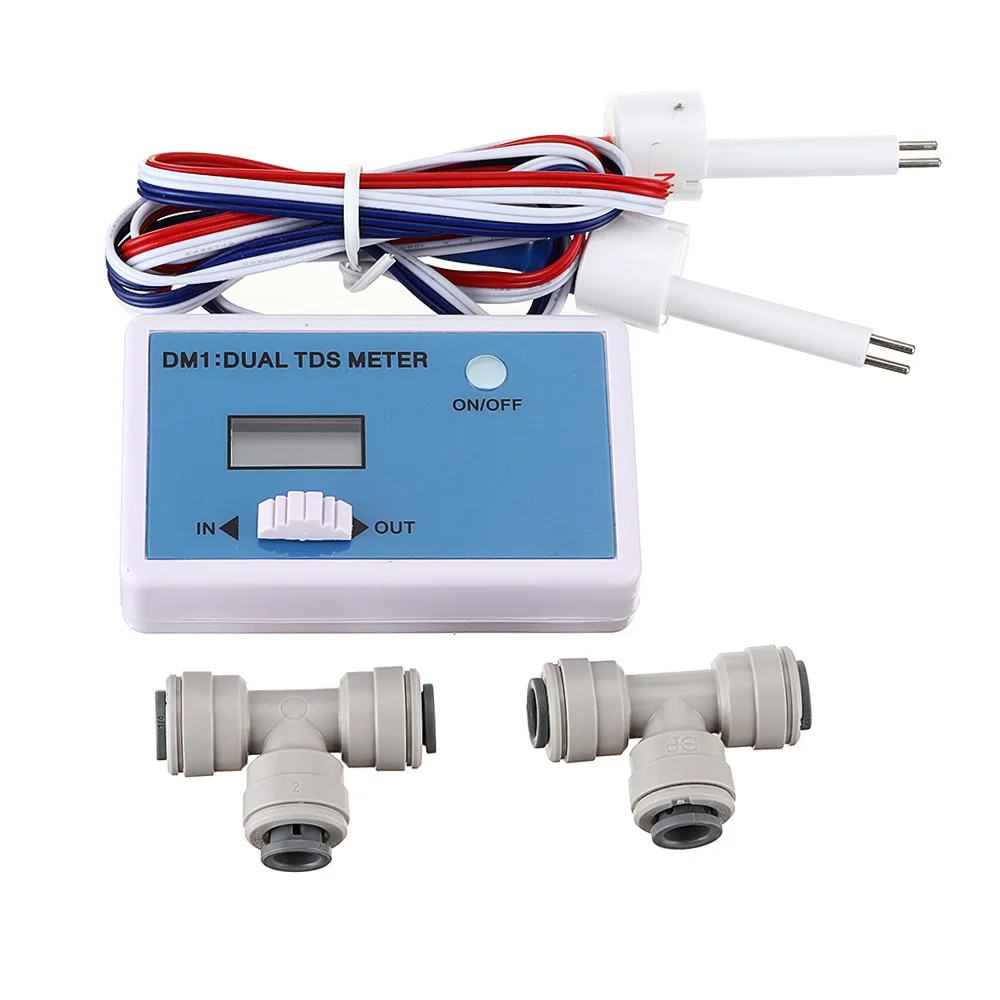 

Digital DM-1 Home Tap Water In-Line Dual TDS Monitor for Measure both In-put Water and Out-put Water Tool