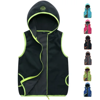 

2020 Spring Autumn Trendy Boys Sport Vest Hooded New Arrival Kids Polar Fleece Soft Shell Clothing Kids Outerwear 5-14T