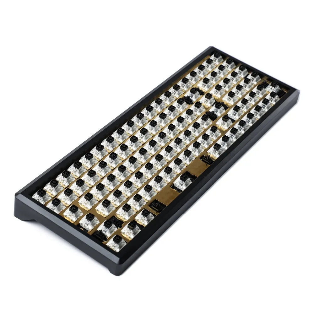 Madeira Totalmente Programável Kailh Hot Socket Qmk Via 96 Ansi Iso Hotswap Underglow Rgb Totalmente Pcb para Kit Kit Melody96 de - Imagem 2