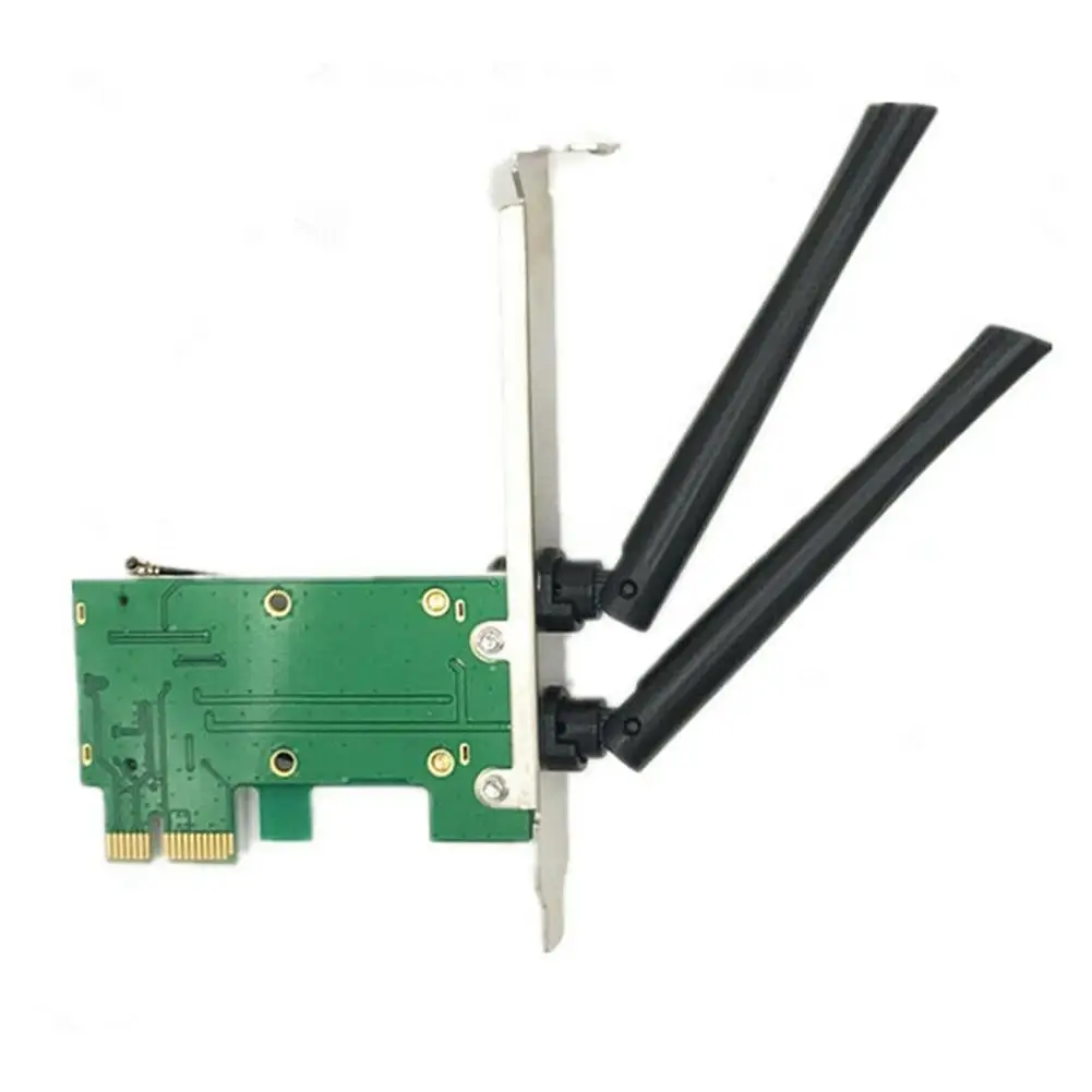 Wireless Wifi Network Card Mini PCIE To PCI-E 1X Desktop Adapter Accessories Antennas Computer Parts
