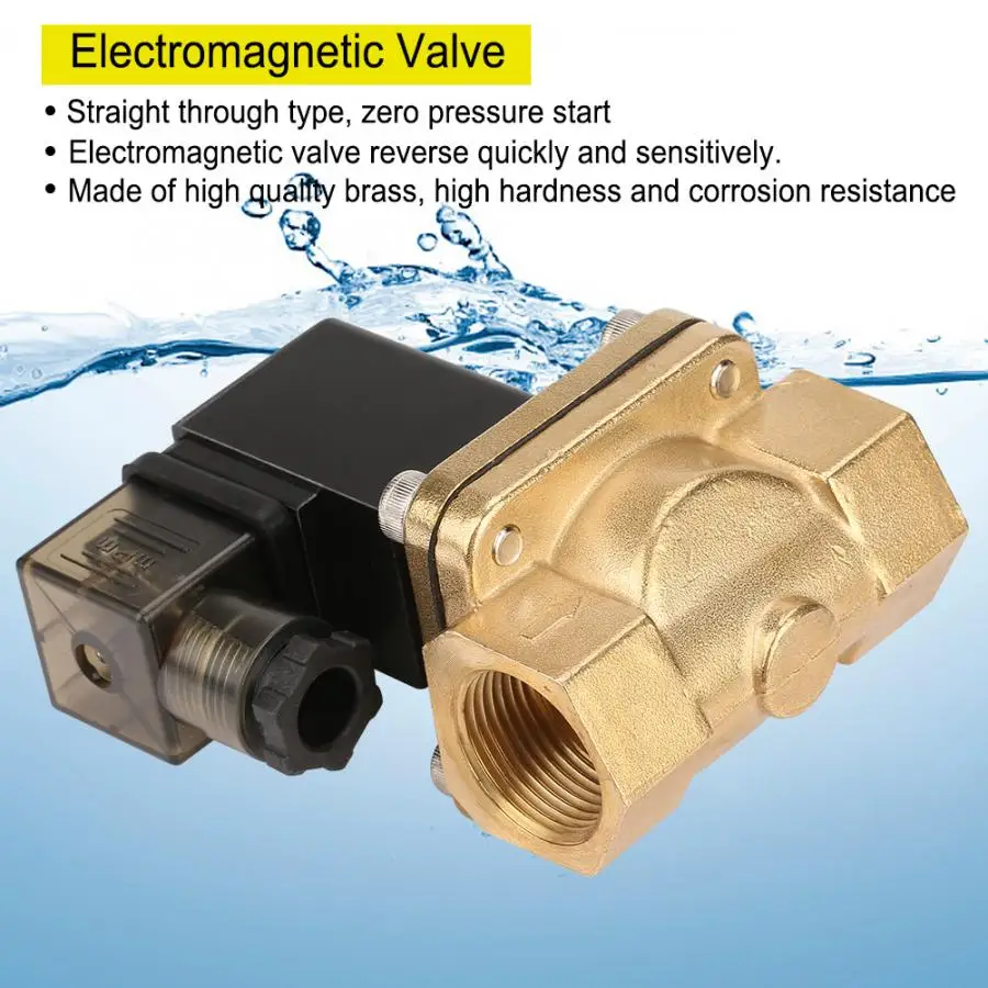 1 шт. PU220-06 G3/4 латунный электромагнитный клапан прямого действия 10 кг 20 мм pore NBR водяной электромагнитный клапан электрический магнитный клапан