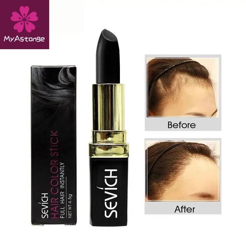 SEVICH Long-Lasting Black Brown Temporary Hair Dye Cream Stick Hair Building Mild Fast One-off Hair Color Pen Cover White Hair