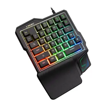 

One-Handed Mechanical Gaming Keyboard RGB Backlit Portable Mini Gaming Keypad Game Controller for PC PS4 Gamer