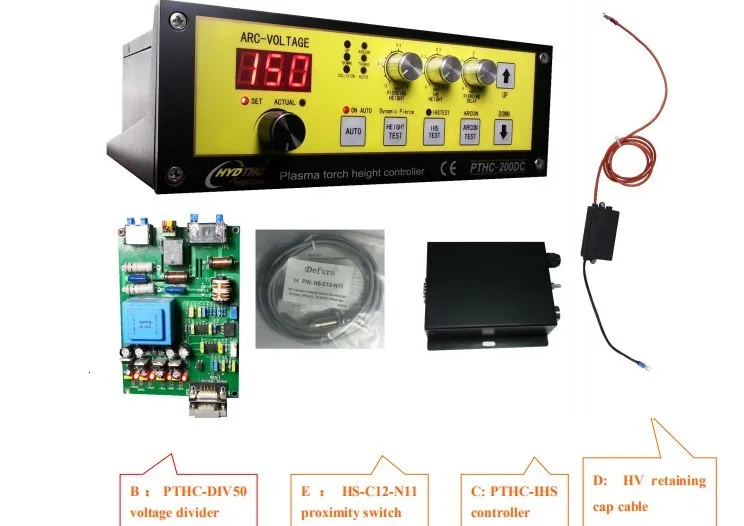 HYD плазменный фонарь с регулятором высоты PTHC-200DC для плазменной резки Newcarve