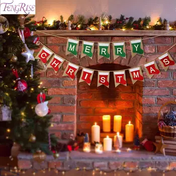 

2019 Merry Christmas Banner Flag Hanging Outdoor Ornament Christmas Decoration For Home Noel Navidad 2020 New Year Cristmas Deco
