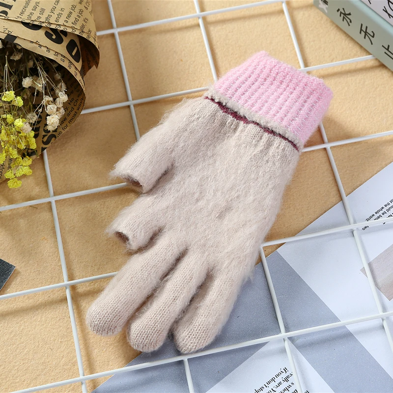 Женские вязаные перчатки из хлопка унисекс, тонкие вязаные перчатки, женские кружевные перчатки для девушек