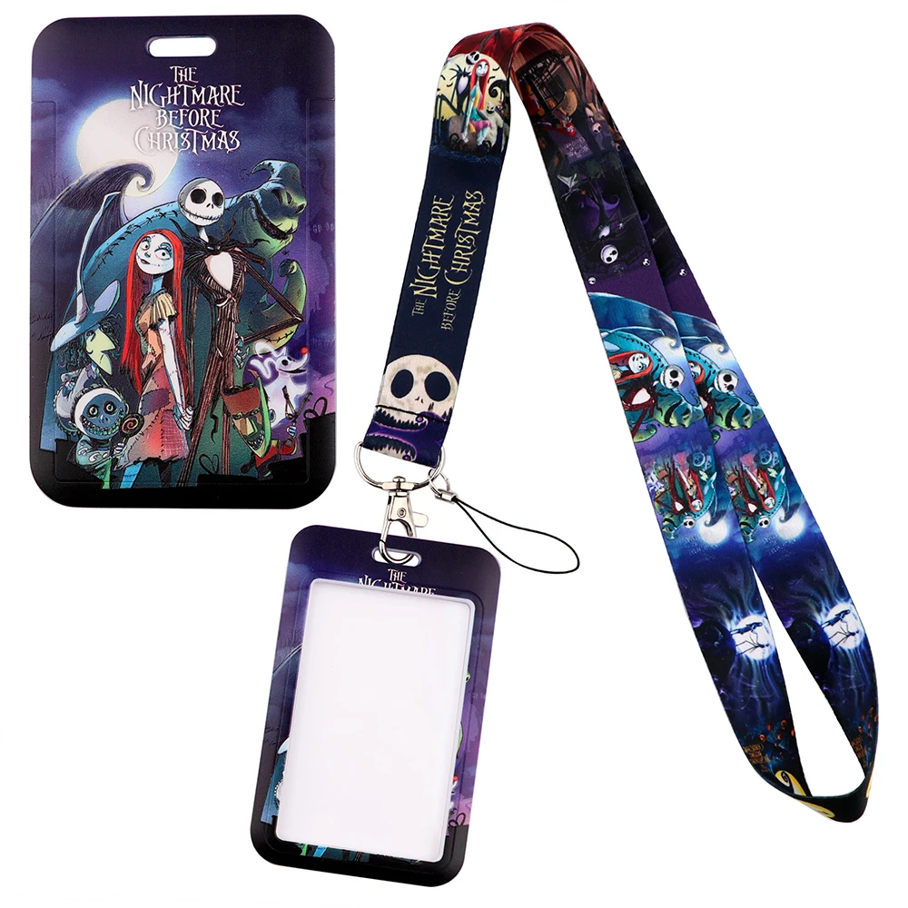 Yq663 The Nightmare Before Christmas Cordino Id Bus Card Cover Badge Holder Cartoni Animati Cinghia Per Telefono Tracolla Portachiavi Regalo Lariat