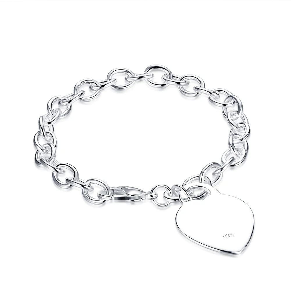 Серебряный браслет, очаровательные браслеты для женщин, высокое качество, Bileklik браслет и браслет, модное ювелирное изделие, подарок - Окраска металла: H268