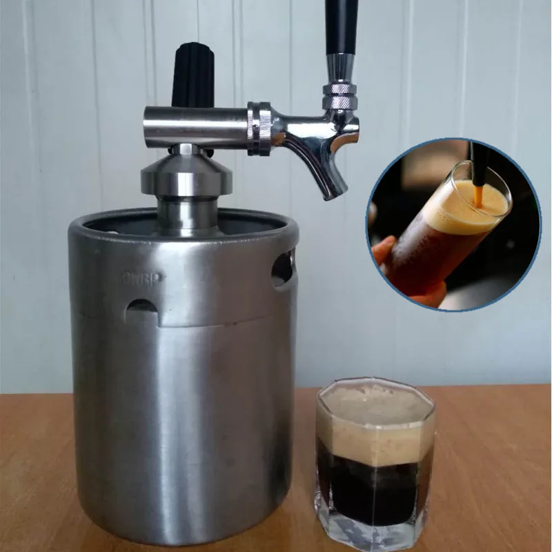 

2/4/5/10L Nitro Cold Brew Coffee Maker Mini Stainless Steel Keg Home Brew Coffee Cup System Kit Stovetop Coffee Maker Pot