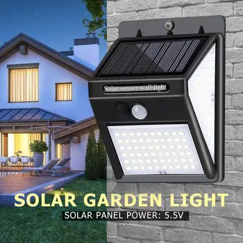 

140LED Solar Motion Sensor Wall Light Outdoor Waterproof Small Street Human Body Induction Garden Street Path Lamp