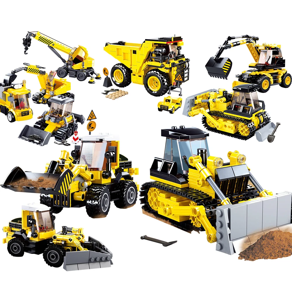 Конструктор Lego Engineering Bulldozing двойной настольный экскаватор шахтный грузовик