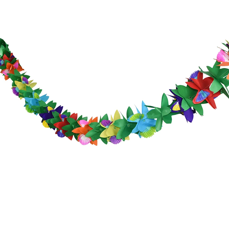 Hawaiian Party Decorations Palm Leaves Bunting Banner Luau Flamingo Summer Tropical Party Decoration Jungle Safari Party Ballons
