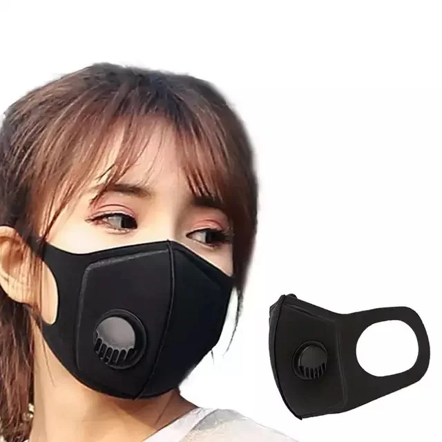 

Men Women Anti Dust Mask Anti Pollution PM2.5 Face Mouth Respirator Breathable Valve Mask Filter Mouth Cover Italy corona virus
