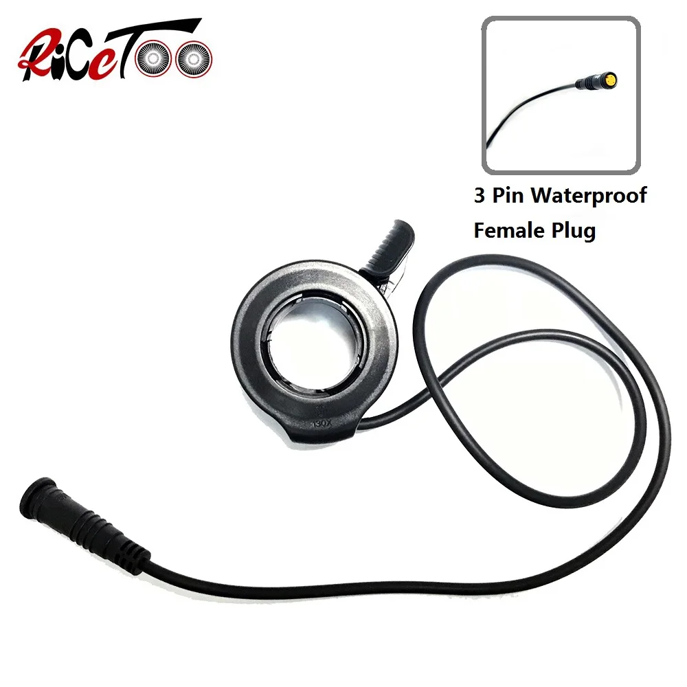 RICETOO Bafang 130X Thumb Throttle 3 Pin Waterproof Connector Electric Bicycle BBS01 BBS02 BBSHD Ebike for 8Fun Mid Motor | Спорт и