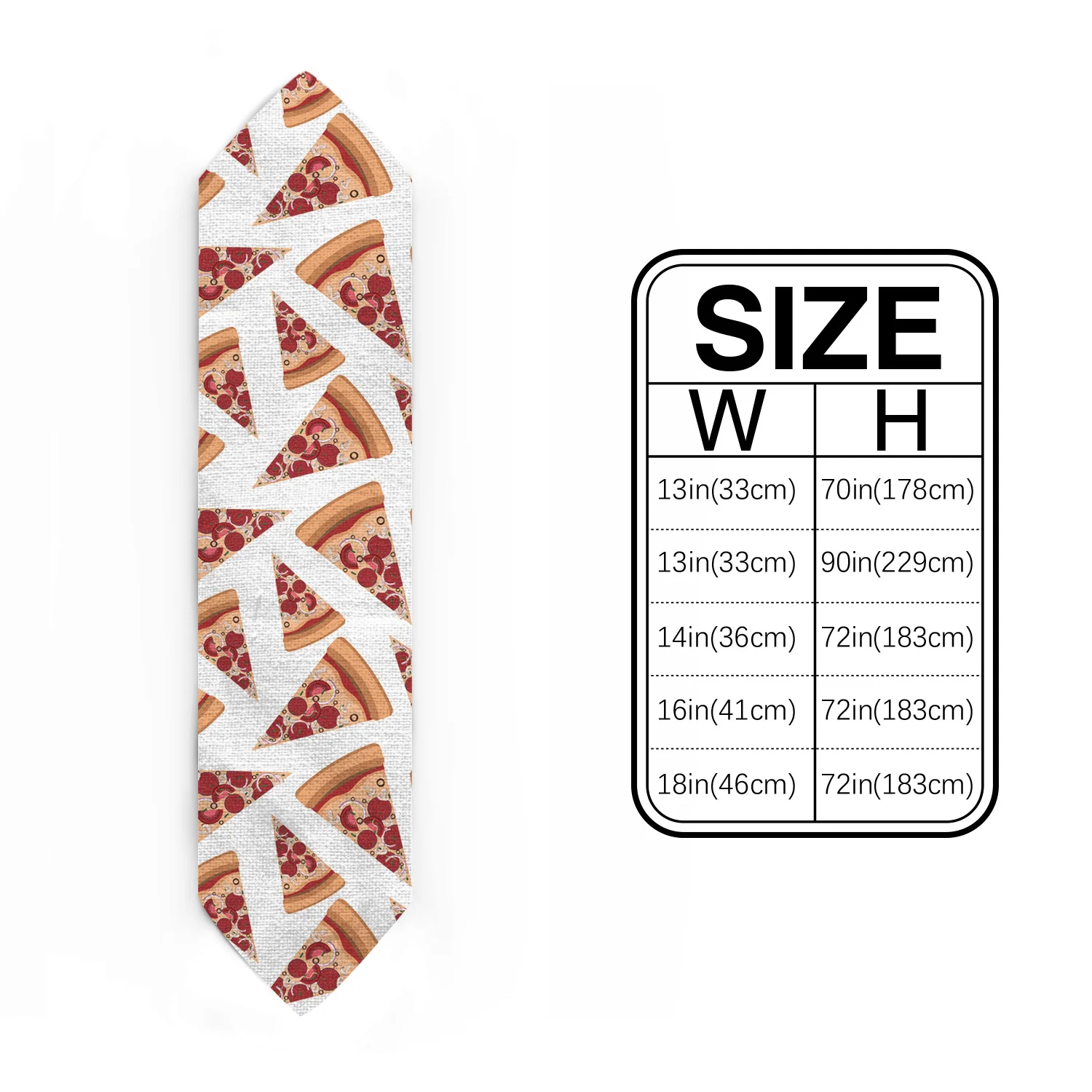 Food Themed Pizza Pattern Table Runner Christmas Decorations for Home Table Decorarion Christmas Table