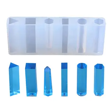 

UV Epoxy Mold DIY Pendant Jewelry Crystal Silicone Molds Hexagonal Round Geometric Shape Craft Making Mould T4MD