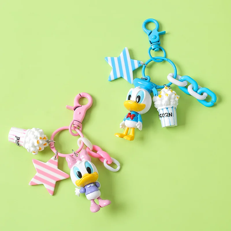

2019 Hot New Donald Duck Couple Key Chain Figure Morty Keyring cute Keychain Animal Keyholder Birthday Gifts Unisex New