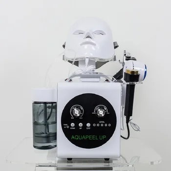 

hot selling item 5 in 1 Skin Rejuvenation Oxygen Water Jet Peel Facial Machine with LED mask seven color Deep Cleaning Machine