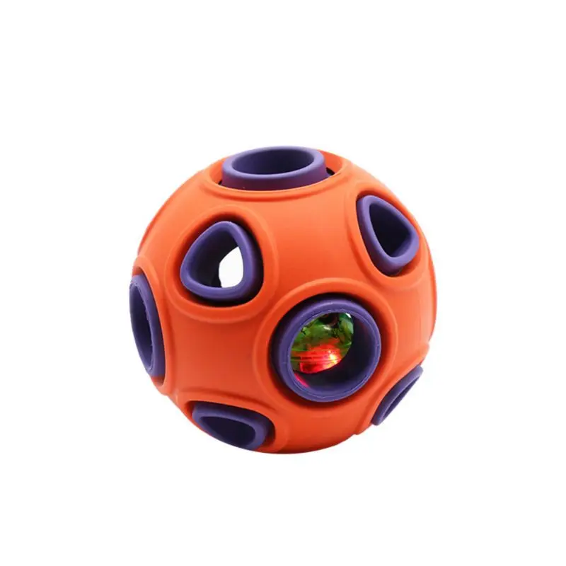 

Double Layer Anemone Balls With Light Glowing Bell Dog Interactive Training Toy 2019 New