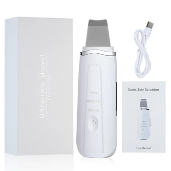 

Ultrasonic Facial Skin Scrubber Cleaner Ion Acne Blackhead Remover Peeling Shovel Cleaner Facial Massager Skin Care