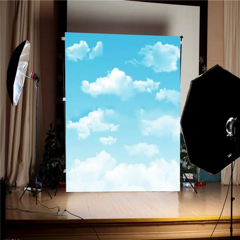 Blue Sky White Cloud Studio Photography Background Photo Backdrop Props