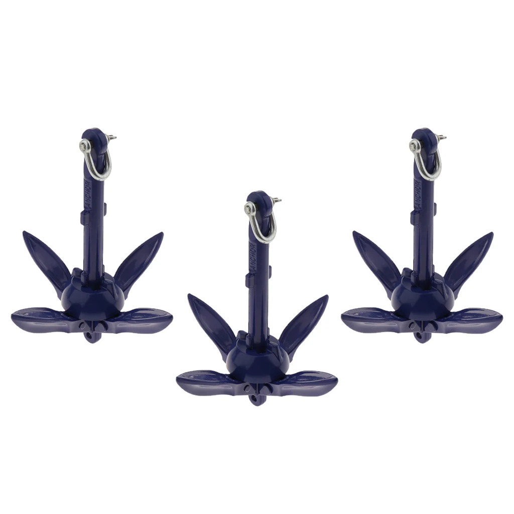 3x Aluminum Folding Anchor System Canoe Kayak Raft Sailboat Fishingboat