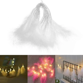 

1.5M/3M Feather Lighting Strings LED Battery Powered Fairy String Lamp DIY Decoration For Home Wedding Christmas Party LB88