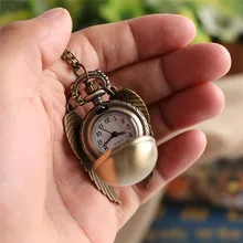 Новые модные карманные часы, персональные компактные портативные бронзовые летающие вор, часы с цепочкой, винтажные мужские женские часы