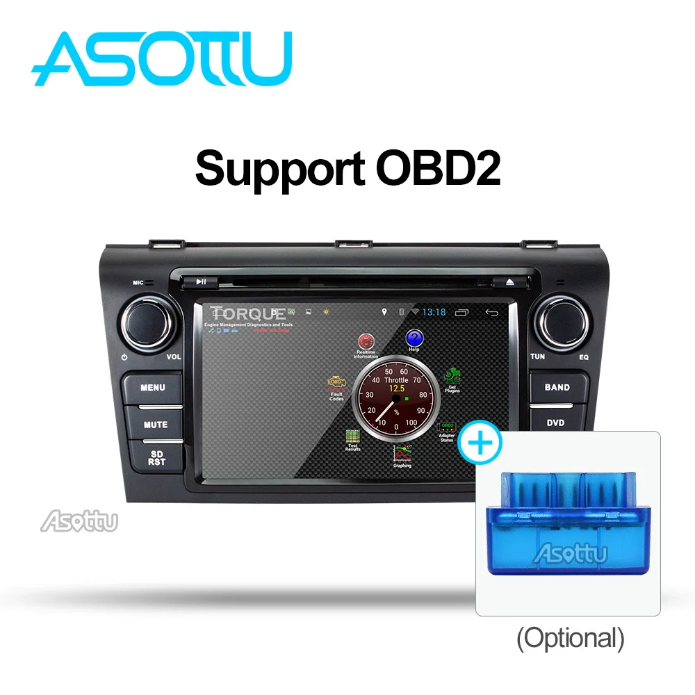 Asottu android 9,0 автомобильный dvd для Mazda 3 2004 2005 2006 2007 2008 2009 Автомобиль Радио gps навигации