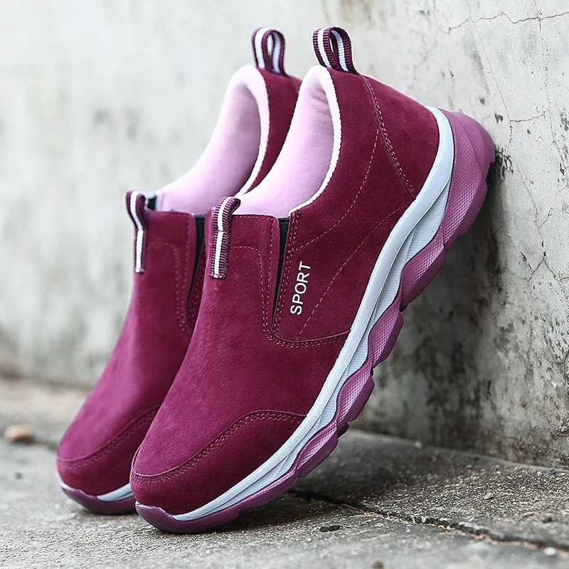 

Women Shoes Female Cotton Vulcanized Shoes Casual Men Slip On Ladies Flats Plus Size Loafers Trainers Walking Sneakers Krasovki