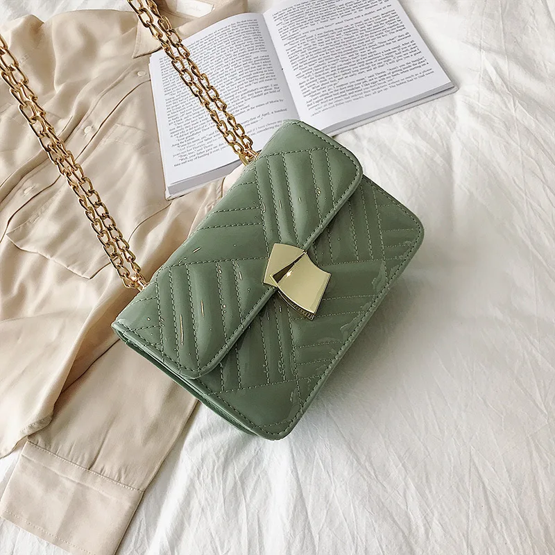 

Summer New Arrival Textured Jelly Bag Women's 2019 New Style Korean-style Versatile Shoulder Fashion Shoulder Chain Square Sling