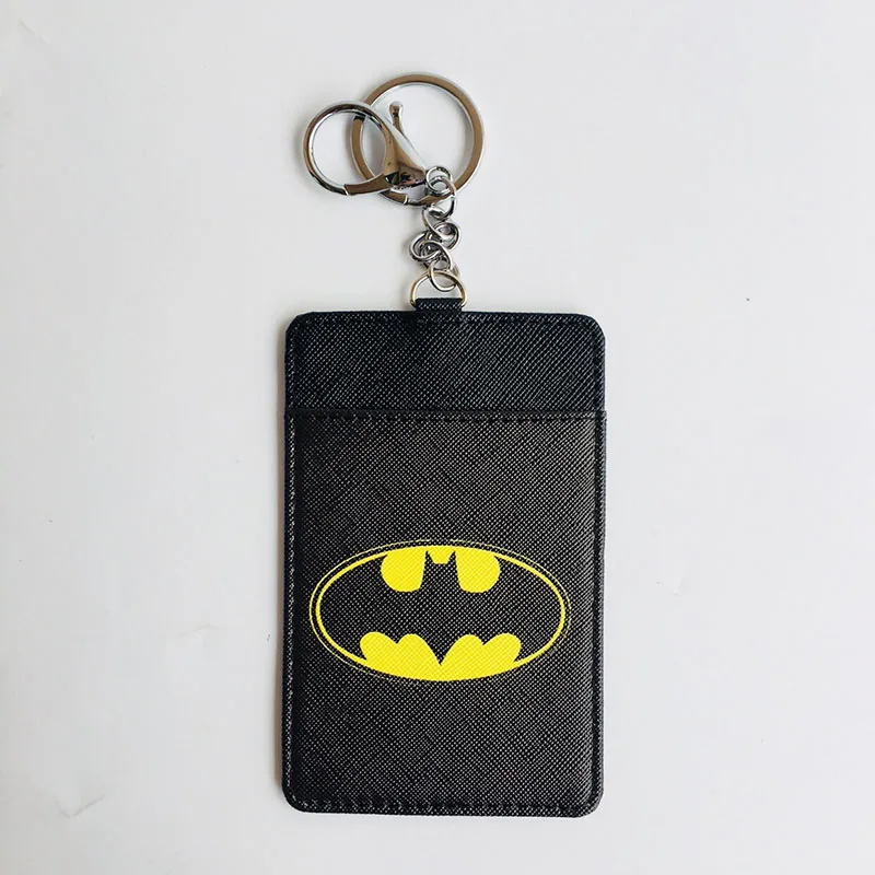 1PCS Batman Superman Anime Plush Card Holder PU Cartoon Credit ID Bags Coin Bus Card Wallet Kid Girls Birthday Gifts New - Цвет: see chart