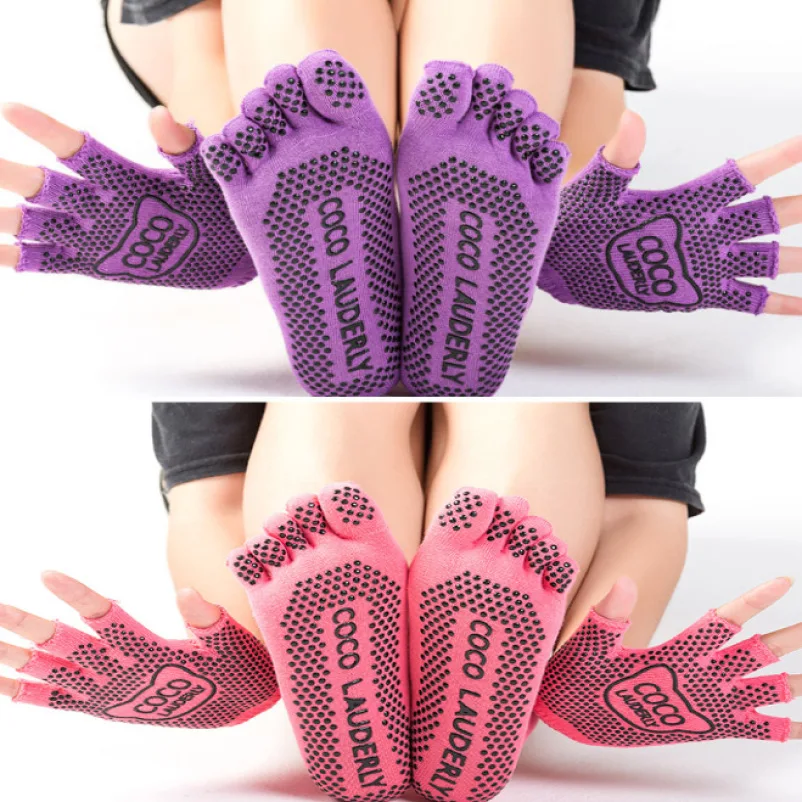 Yoga Socks Set Fitness Sports Dance Ballet Yoga Socks Gloves Socks Set