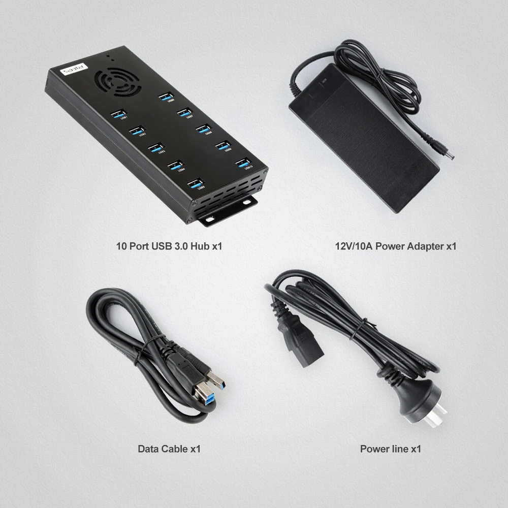 Sipolar 10 порт USB 3,0 5 Гбит/с супер скорость передачи данных синхронизации Зарядное устройство концентратор 2.1A Быстрая зарядка для iPhone iPad планшетов bitcoin Шахта