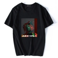 Хип-хоп певица Respect Juice WRLD Футболка с принтом Мужская Уличная одежда Swag Модные топы унисекс рэпер Фан Клуб Мужская Harajuku футболка