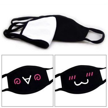 

Korean Pop Anime Mask Winter Warm Mouth Fabric Mask Dust Mask Cartoon Face Dustproof Cotton Anti Reusable Double Mouth Mask