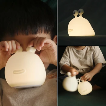 

Soft Silicone Stepless Dimming Cute Animal LED Lamp Portable Safe Night Light Nursery USB Rechargeable Touch Sensor For Kids