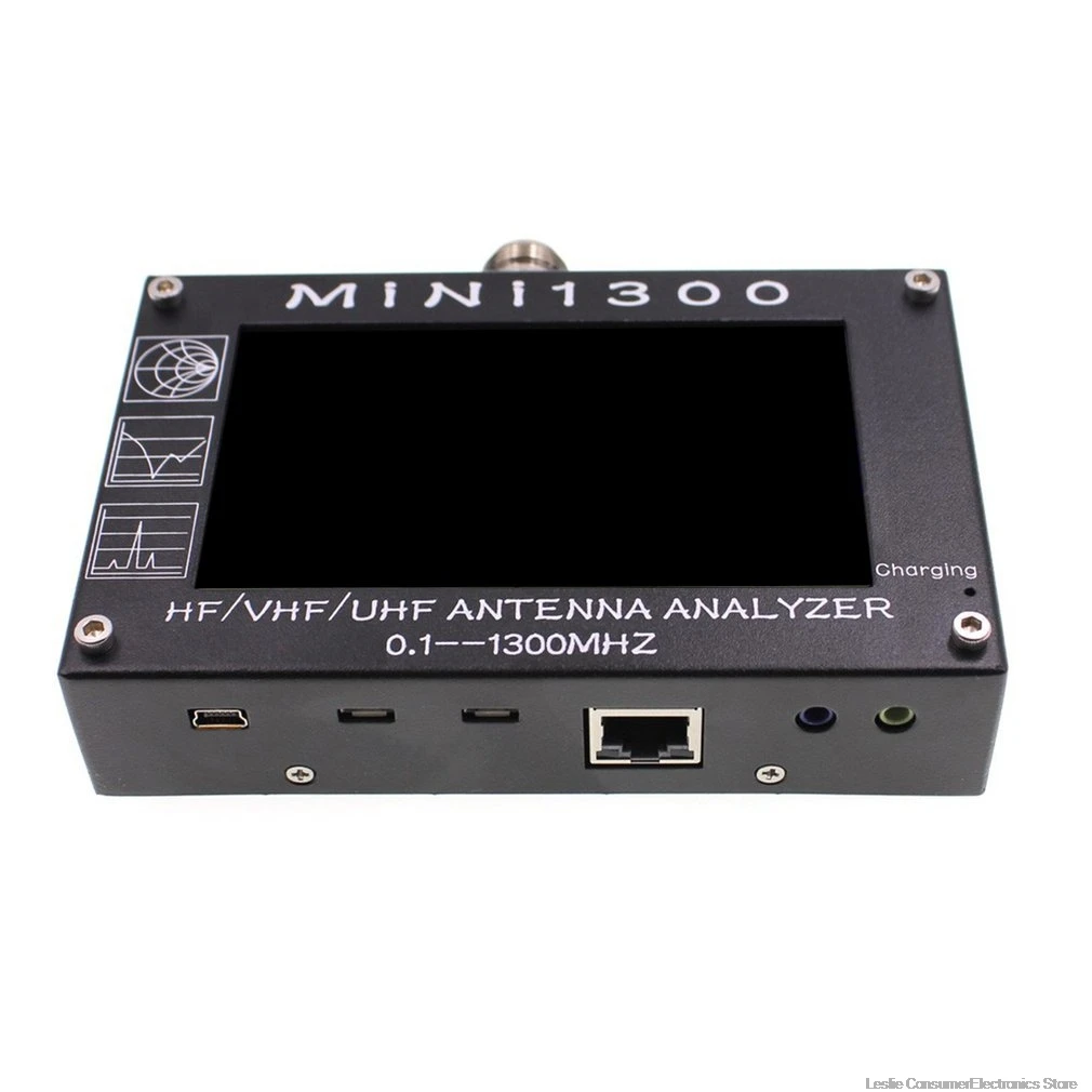UV + HF Mini1300 4,3 "сенсорный ЖК 0,1-1300 МГц 13.GHz HF/VHF/UHF ANT SWR антенна анализатор метр + аккумулятор