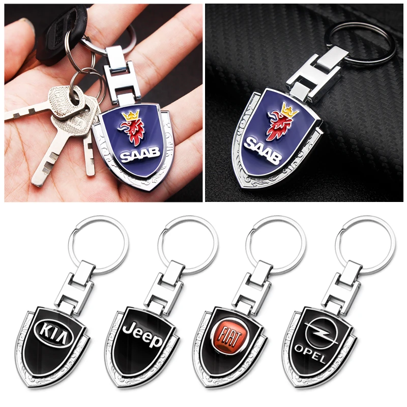3D Keychain key Ring metal Car Logo Key chain Keyfob For FORD OPEL BMW Chevrolet