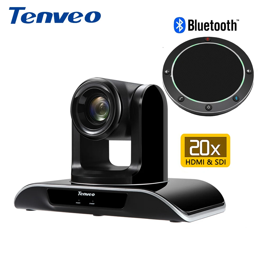 С BT громкой связью Tenveo 1080p60fps 20X Zoom HD PTZ камера видео конференции USB 2 0 HDMI выход Веб