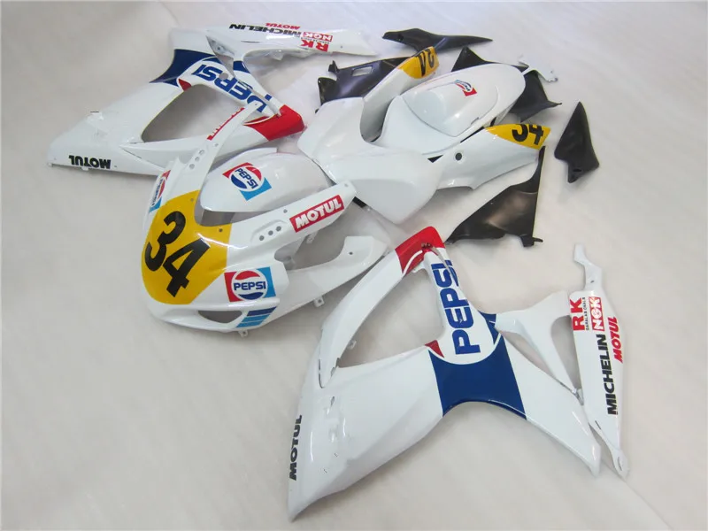 Набор обтекателей для GSXR600 750 K6 06 07 GSXR 600 GSXR750 2006 2007 Белый ABS + подарки SB99|Накладки и