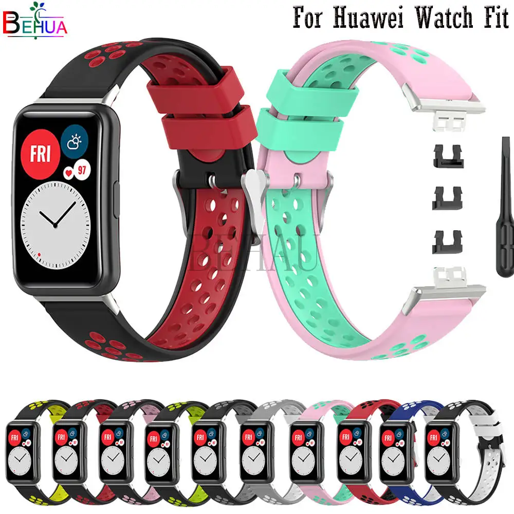 

Силиконовый ремешок для Huawei Watch Fit, ремешок для смарт-часов Huawei Watch Fit специальный B39 /fit, новый браслет, аксессуары для браслета