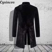CYSINCOS, зимний стиль, Европейский стиль, мужская повседневная спортивная ветровка с длинным рукавом, Корейская бархатная Мужская одежда для выступлений