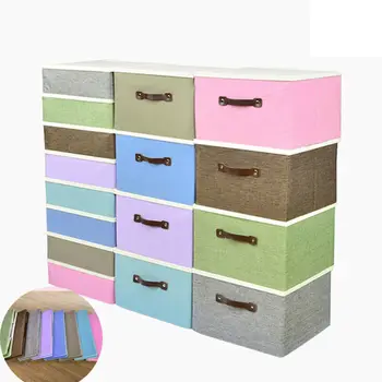 

New Foldable Collapsible Storage Cube Basket Bin Box Organizer Fabric Fold Box Clothes Storage Box