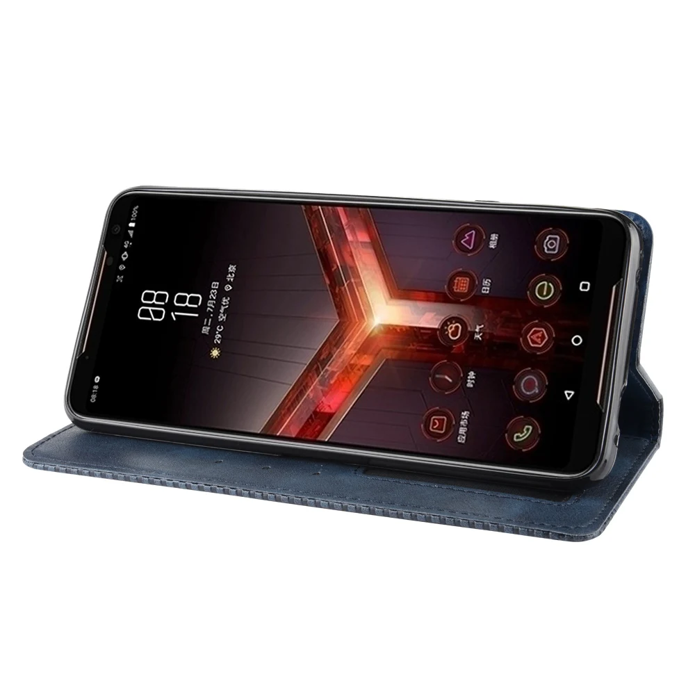 Роскошный Ретро Тонкий кожаный флип-чехол Asus ROG Phone II 2 Чехол-подставка Магнитный чехол-книжка для Asus ZS660KL чехлы для телефонов